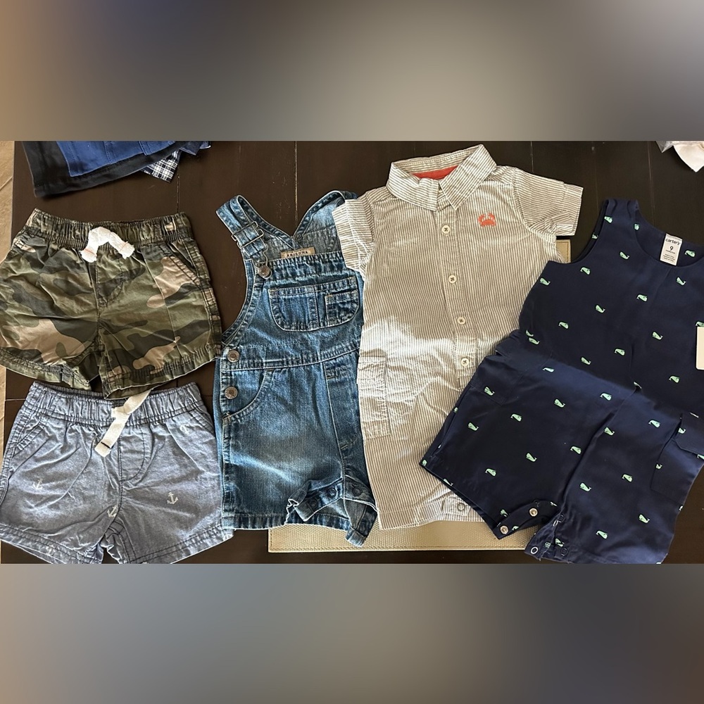 9 Month! Rompers & Shorts! 5 piece Bundle! Ready for Spring!